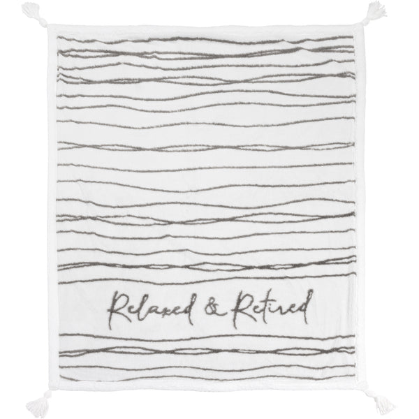 pavilion gift company Relaxed & Retired 50" x 60" Inspirational Plush Blanket
