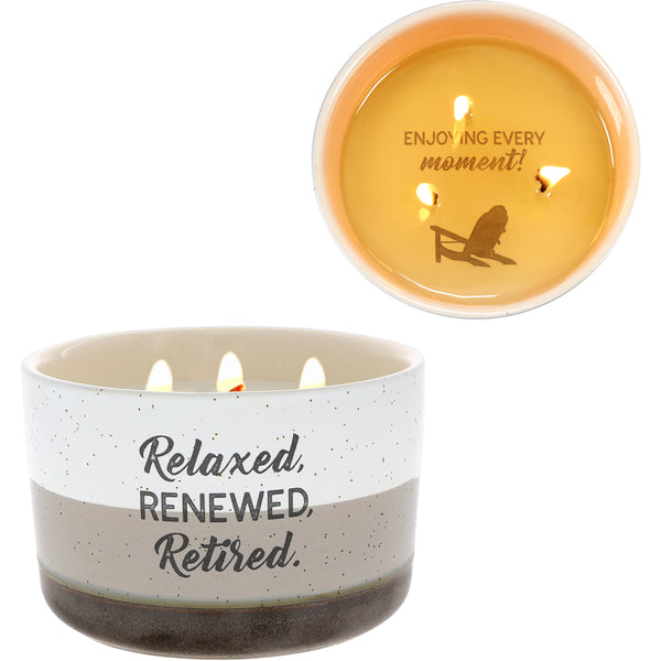 pavilion gift company Retired 12 oz - 100% Soy Wax Reveal Triple Wick Candle Scent: Tranquility