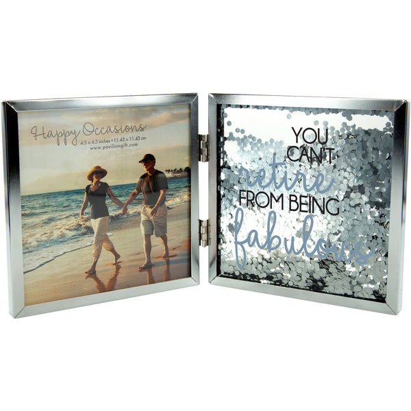 pavilion gift company Retired & Fabulous 4.75" Hinged Sentiment Frame