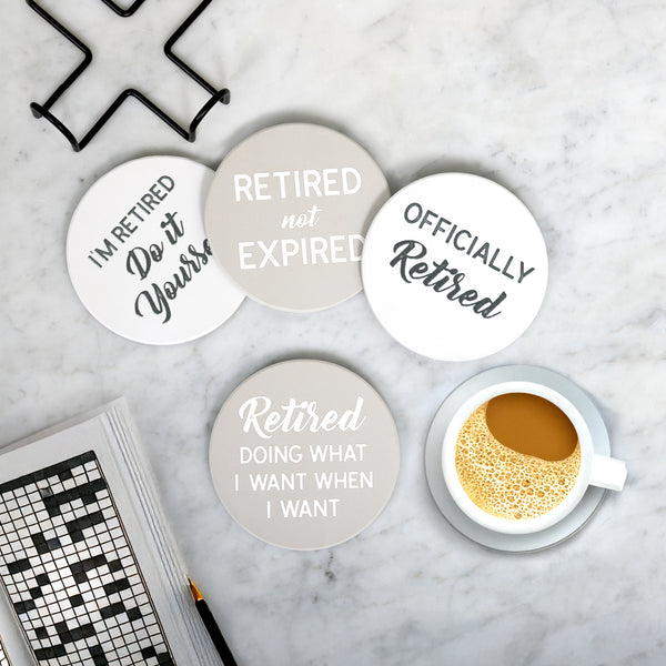 Pavilion Gift Company Retired Life 4" Ceramic Coasters (Set Of 4)