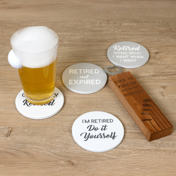 Pavilion Gift Company Retired Life 4" Ceramic Coasters (Set Of 4)