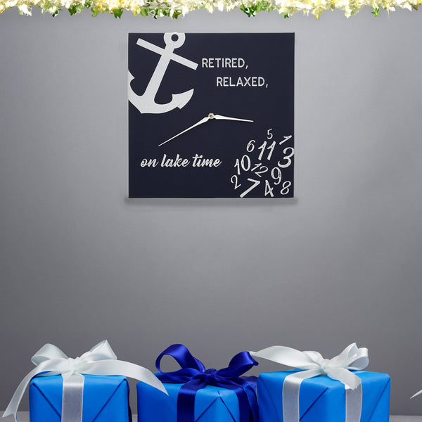 Pavilion Gift Company Retired On Lake Time 12.25" Wall Clock