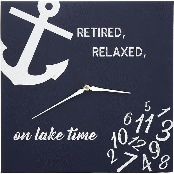 pavilion gift company Retired On Lake Time 12.25" Wall Clock