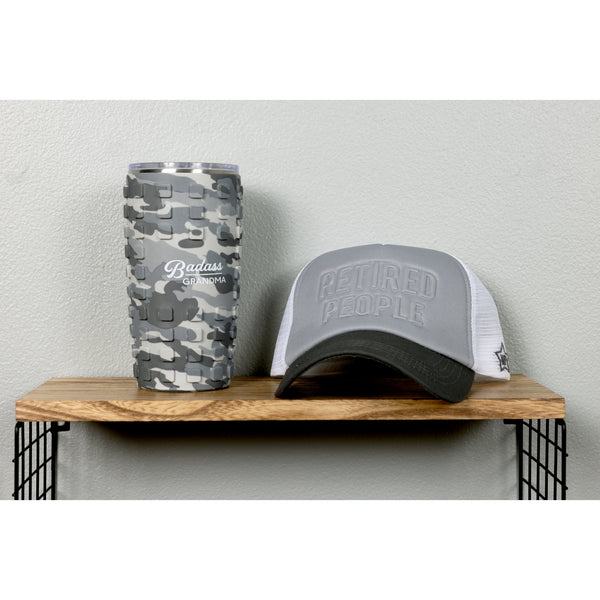 Pavilion Gift Company Retired People Adjustable Light Gray Neoprene Mesh Hat