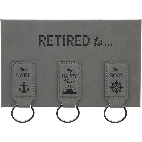 pavilion gift company Retired To Magnetic Key Rack with 3 Keyrings