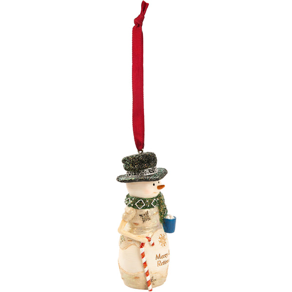 Pavilion Gift Company Retirement 4" Snowman Ornament