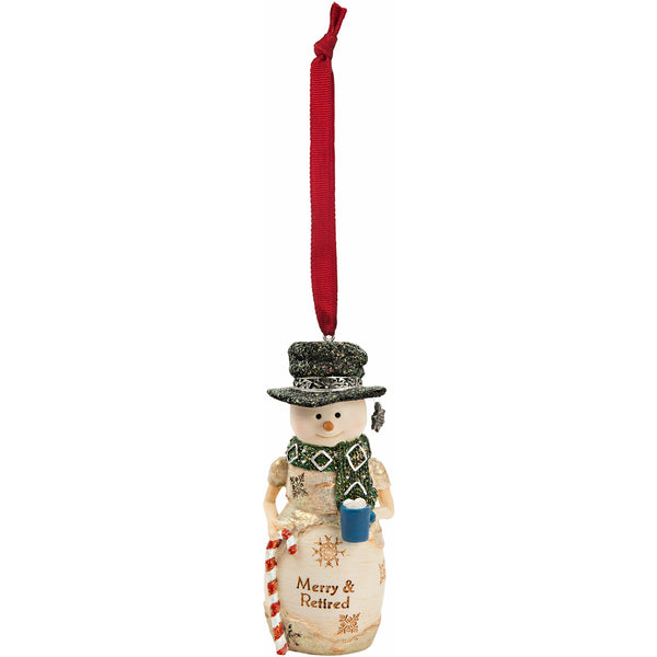 pavilion gift company Retirement 4" Snowman Ornament