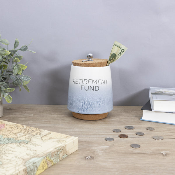 Pavilion Gift Company Retirement 6.5" Ceramic Savings Bank