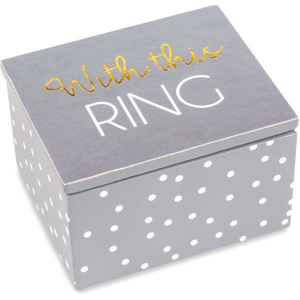 pavilion gift company Ring 2.25" x 2" x 1.5" MDF Keepsake Box