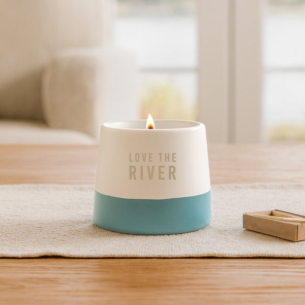 Pavilion Gift Company River 4 Oz - 100% Soy Wax Candle Scent: Tranquility
