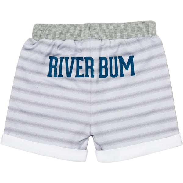 Pavilion Gift Company River 6-12 Months Gray Shorts