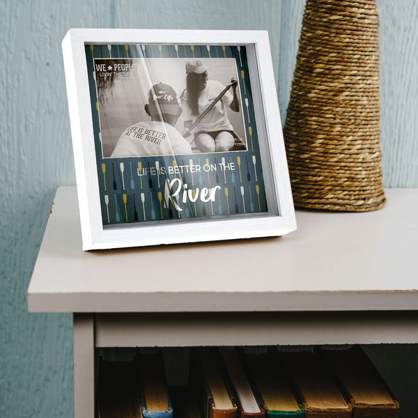 Pavilion Gift Company River 7.5" Shadow Box Frame (Holds 6" X 4" Photo)
