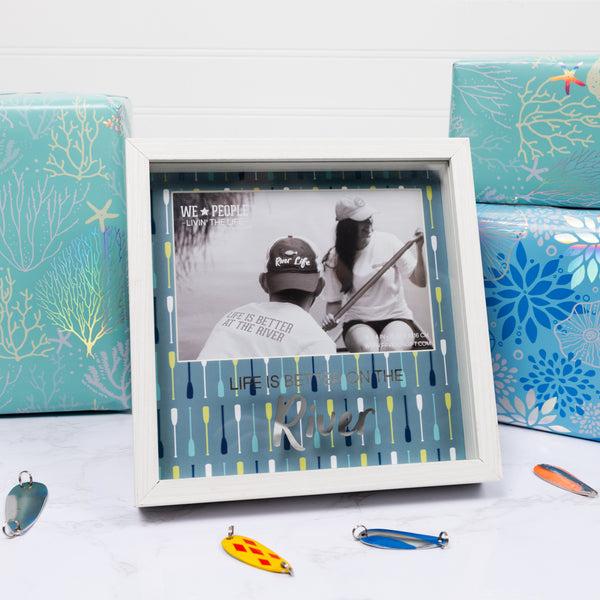 Pavilion Gift Company River 7.5" Shadow Box Frame (Holds 6" X 4" Photo)
