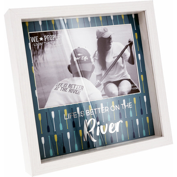 pavilion gift company River 7.5" Shadow Box Frame (Holds 6" x 4" Photo)