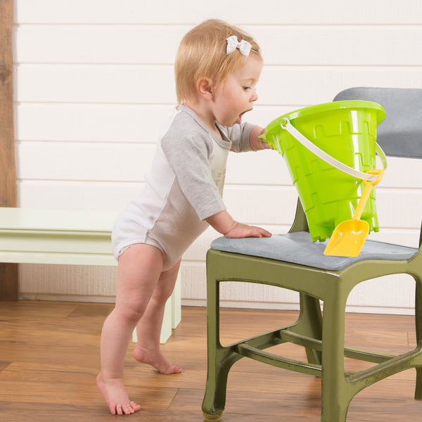 Pavilion Gift Company River Baby 12-24 Months 3/4 Length Heather Gray Sleeve Onesie