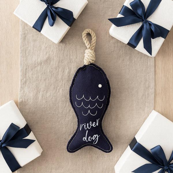 Pavilion Gift Company River Dog 14.5" Dog Toy On Rope