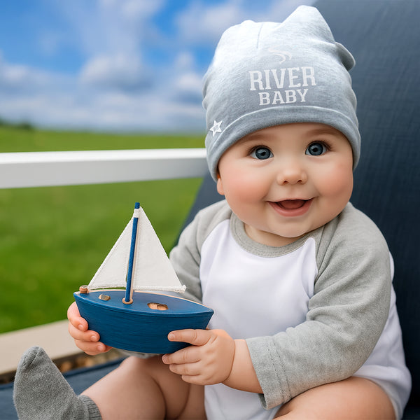 Pavilion Gift Company River Heathered Gray Beanie (0-12 Months)
