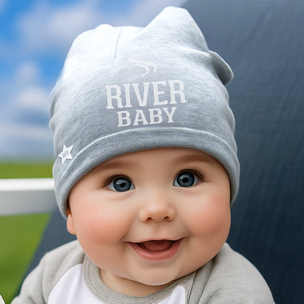 Pavilion Gift Company River Heathered Gray Beanie (0-12 Months)