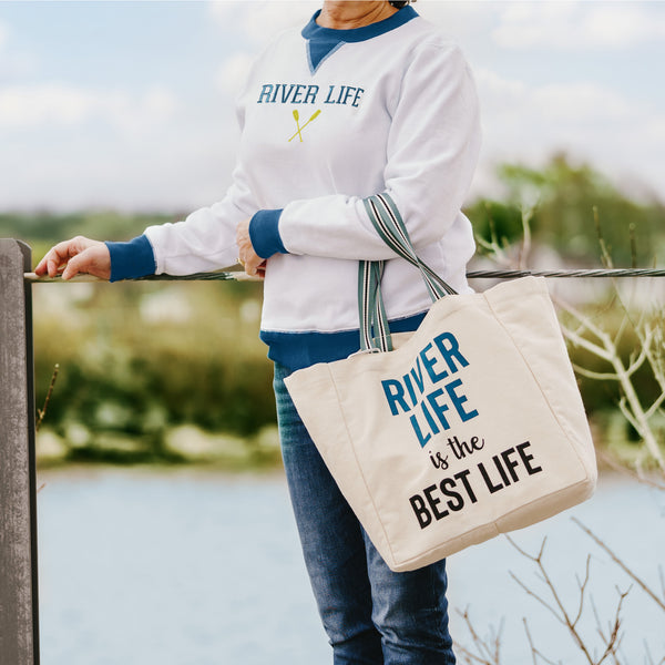 Pavilion Gift Company River Life 100% Cotton Twill Gift Bag