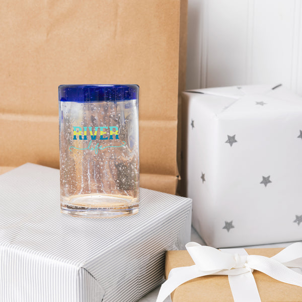 Pavilion Gift Company River Life 15 Oz Bubble Glass