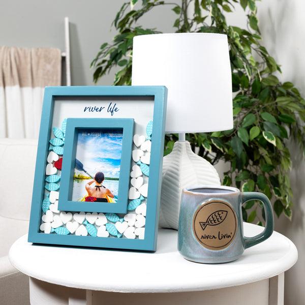 Pavilion Gift Company River Life 8" X 10" Picture Frame (Holds 3.5" X 5.5" Photo)