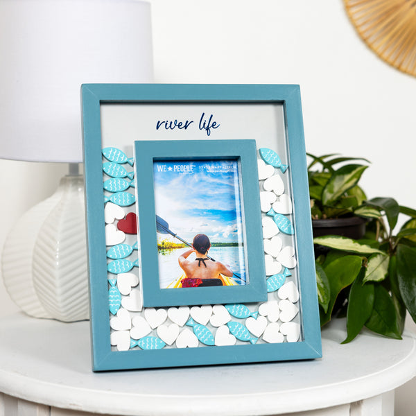 Pavilion Gift Company River Life 8" X 10" Picture Frame (Holds 3.5" X 5.5" Photo)