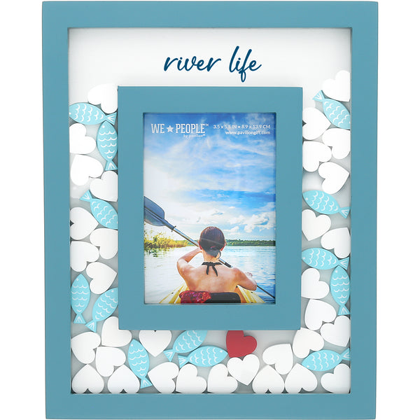 pavilion gift company River Life 8" x 10" Picture Frame (Holds 3.5" x 5.5" Photo)