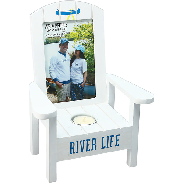 Pavilion Gift Company River Life Tealight Photo Frame (Holds 4" X 6" Photo)