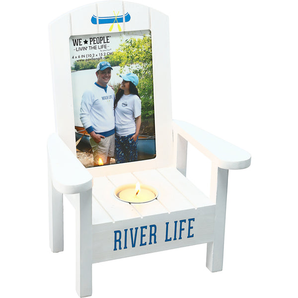 pavilion gift company River Life Tealight Photo Frame (Holds 4" x 6" Photo)