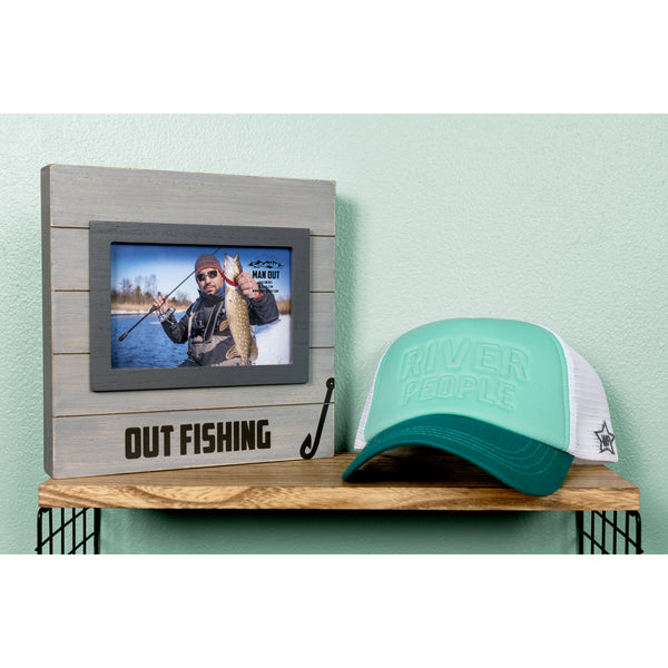 Pavilion Gift Company River People Adjustable Turquoise Neoprene Mesh Hat