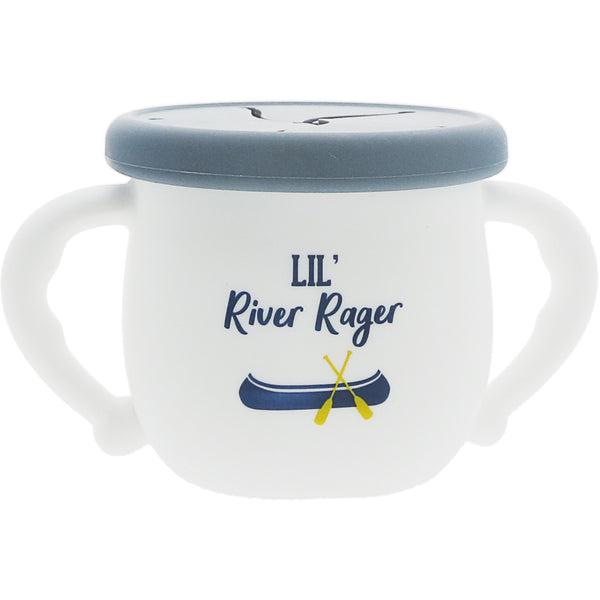 pavilion gift company River Rager 3.5" Silicone Snack Bowl with Lid
