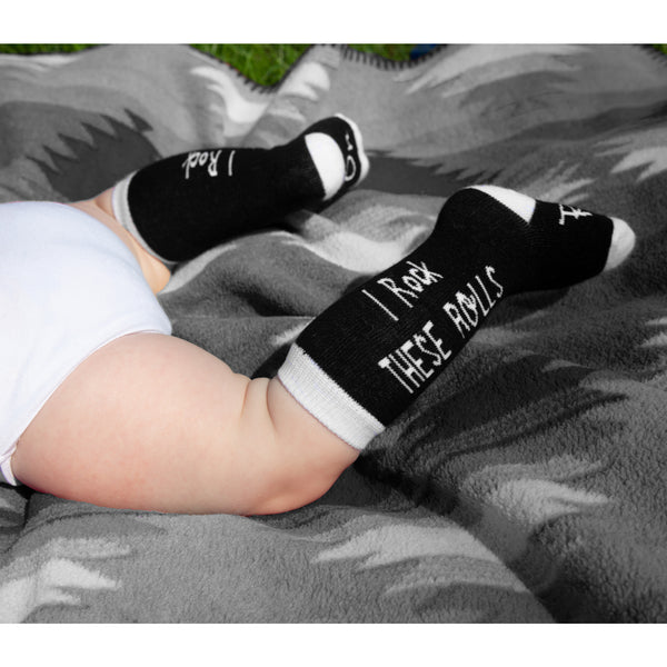 Pavilion Gift Company Rock Rolls 0-12 Months Baby Knee Highs