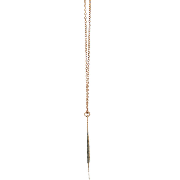 Pavilion Gift Company Rose Gold Lace Leaf Mother Of Pearl Necklace