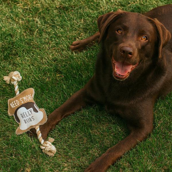 Pavilion Gift Company S'more 14.75" Canvas Dog Toy On Rope