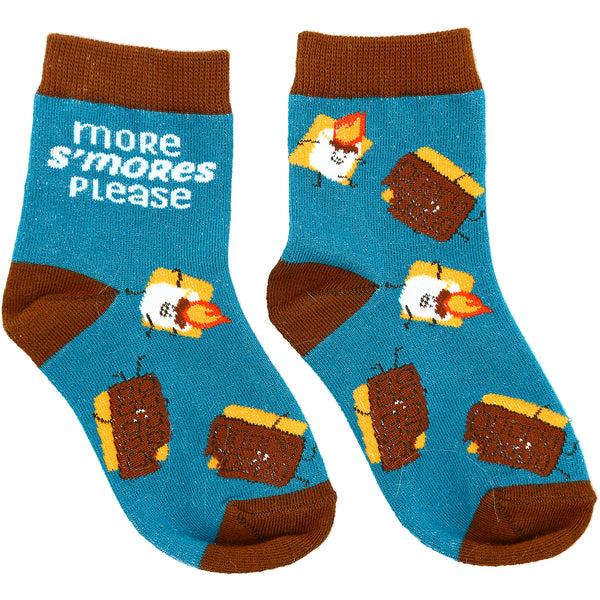 Pavilion Gift Company S'mores S/M Youth Cotton Blend Crew Socks
