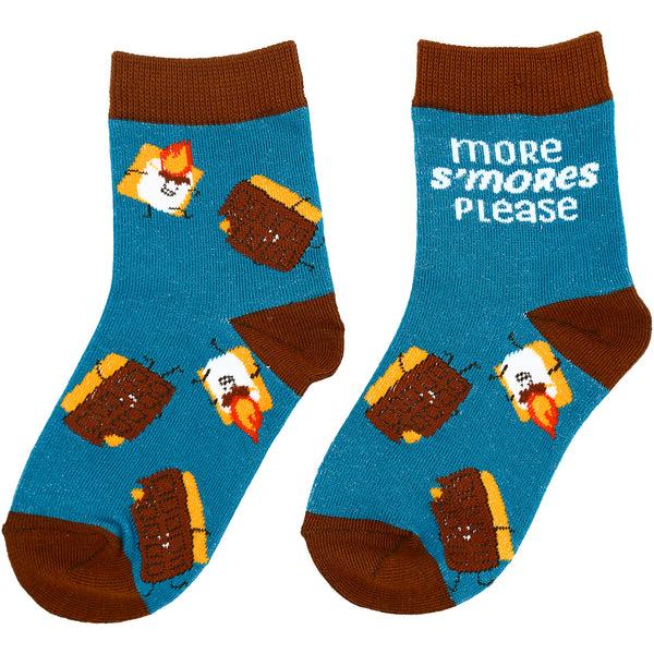 pavilion gift company S'mores S/M Youth Cotton Blend Crew Socks