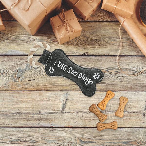 Pavilion Gift Company San Diego 12" Canvas Dog Toy With Rope