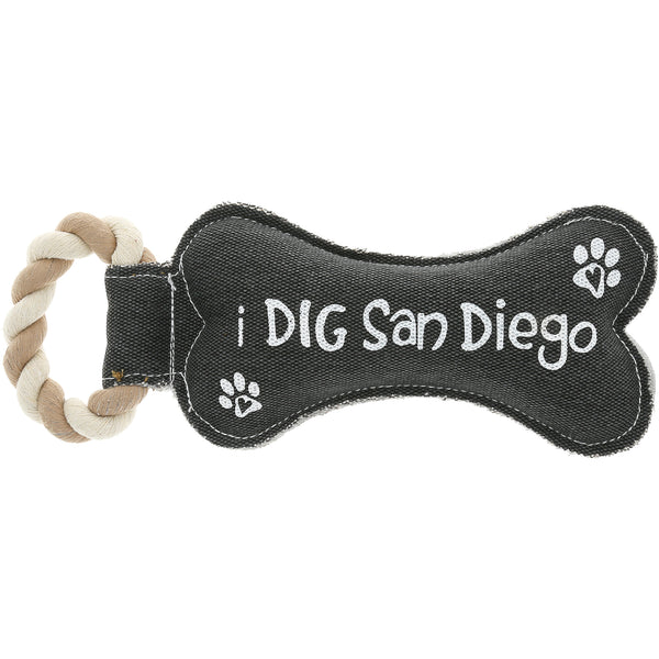 pavilion gift company San Diego 12" Canvas Dog Toy with Rope