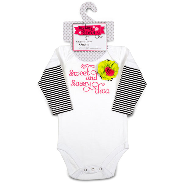 Pavilion Gift Company Sassy Diva Long Sleeve Onesie (6-9 Months)