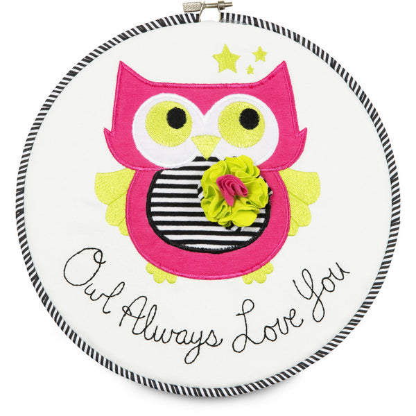 pavilion gift company Sassy Diva Owl Always Love You 9.5" Wall Covering