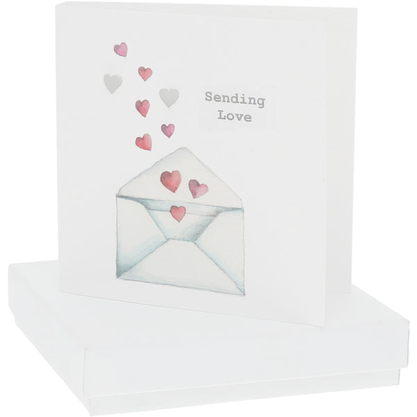 pavilion gift company Sending Love 7mm Sterling Silver Heart Stud Earrings