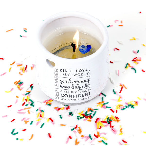 Pavilion Gift Company September 11 Oz - 100% Soy Wax Reveal Candle With Birthstone Scent: Tranquility