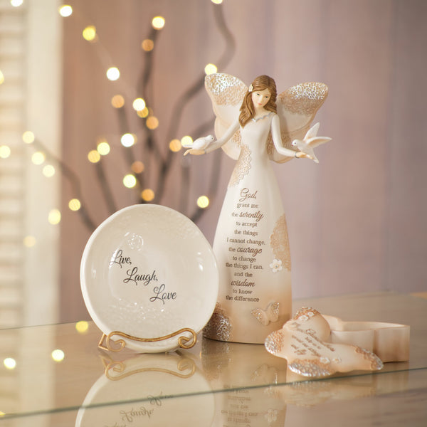 Pavilion Gift Company Serenity 9" Angel Holding Doves