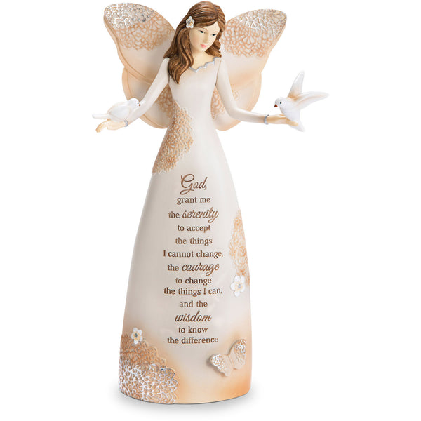 pavilion gift company Serenity 9" Angel Holding Doves