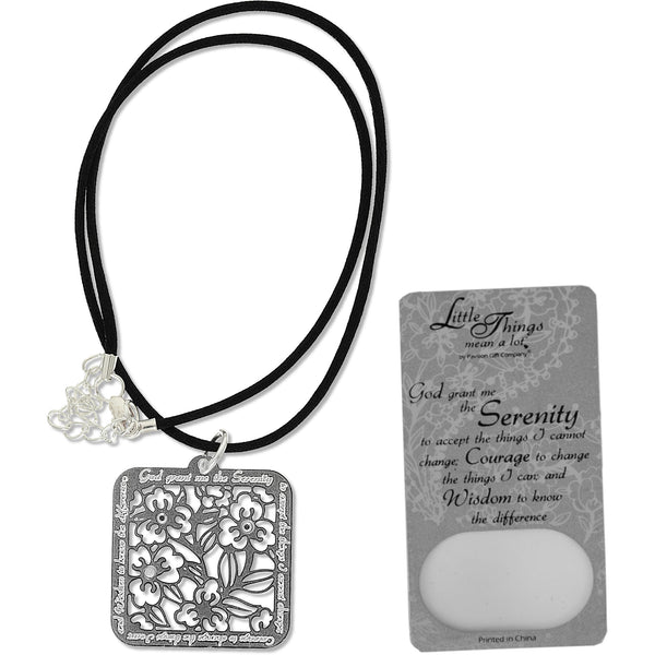 pavilion gift company Serenity Necklace With 1.25" Square Pendant