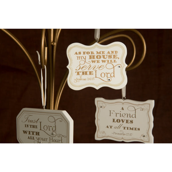 Pavilion Gift Company Serve The Lord 2.75" X 2.25" Hanging Plaque