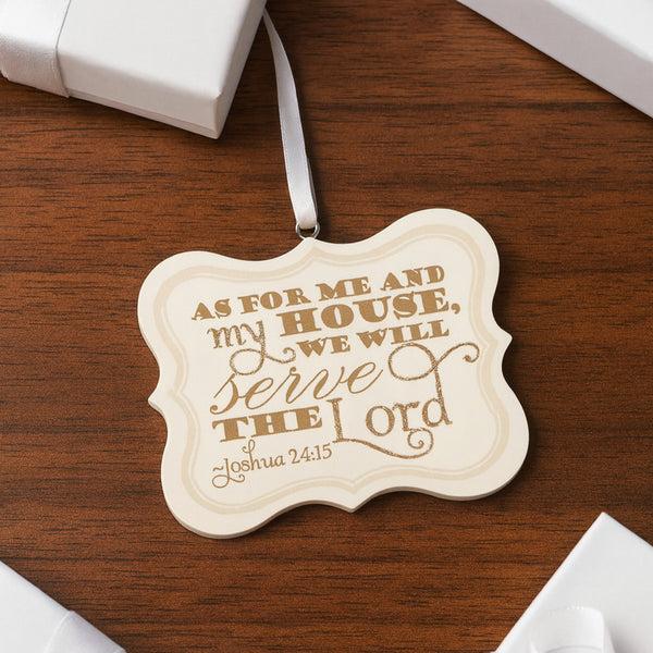 Pavilion Gift Company Serve The Lord 2.75" X 2.25" Hanging Plaque