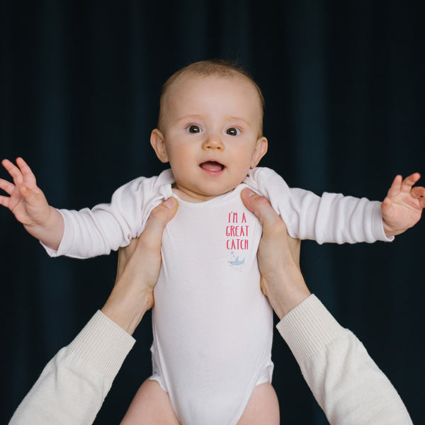 Pavilion Gift Company Shark 6-12 Months 3/4 Length Sleeve Onesie