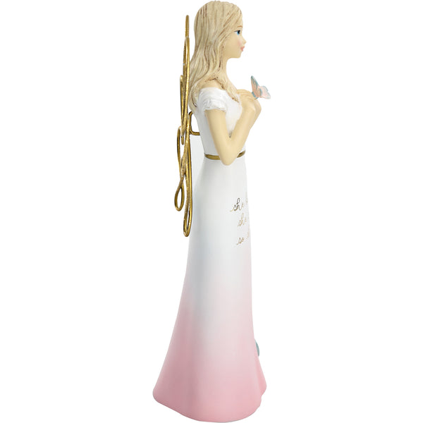 Pavilion Gift Company She Believed 5.5" Angel Holding Butterfly
