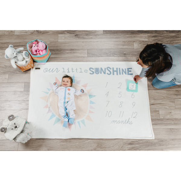 Pavilion Gift Company Shine Little One 0-6 Months Blue Trimmed Sleeper